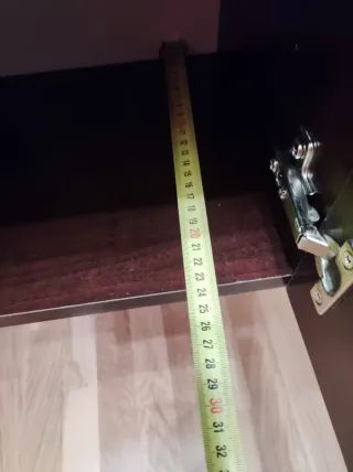 Mueble recibidor wengue y naranja