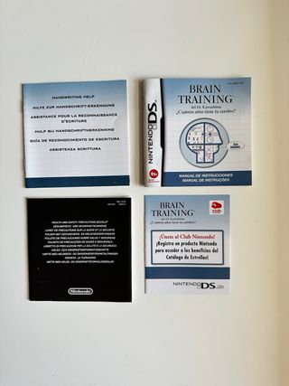 Brain Training Nintendo DS Manual y Juego