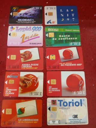 94 Tarjetas Telefónicas España 250 Ptas. Distintas