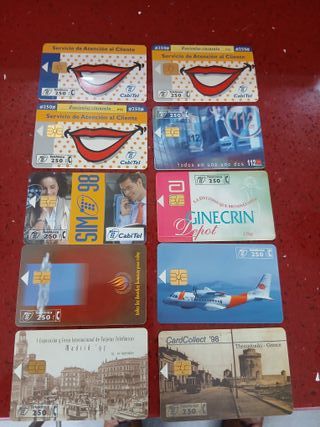 94 Tarjetas Telefónicas España 250 Ptas. Distintas
