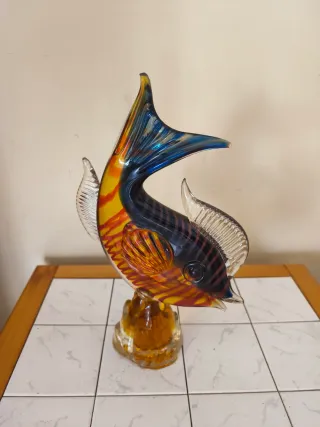 Scultura Pesce Vetro Murano Colorato