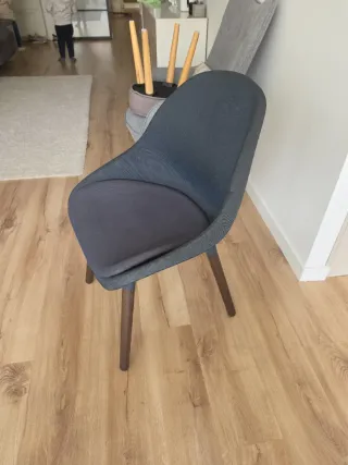 Silla IKEA BALTSAR tela y madera