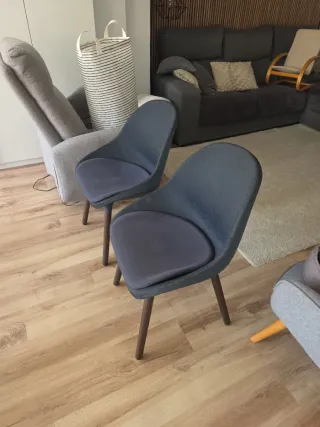 Silla IKEA BALTSAR tela y madera