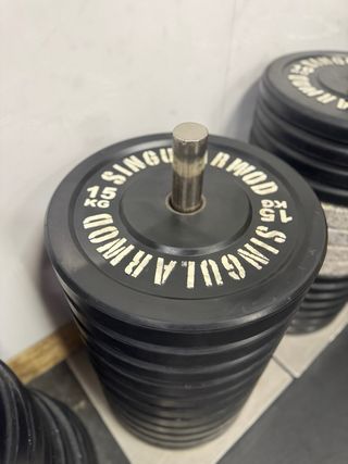 Black training disc Discos de peso Singular WOD