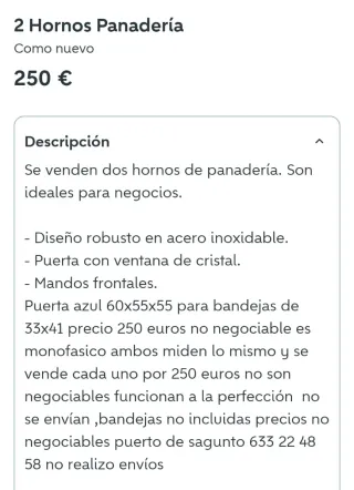 Hornos Monofásicos con Ventilador