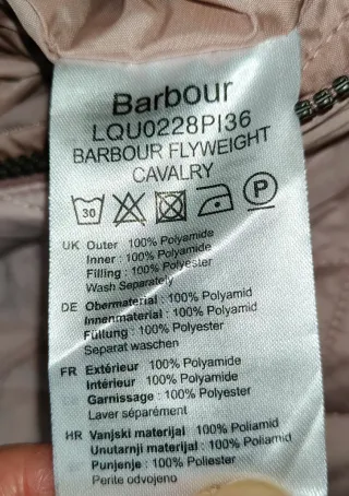 Chaqueta acolchada Barbour rosa mujer