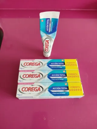 3x Corega Acción Total Crema Fijadora Dental 70g +