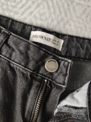 Pantalón Brownie Negro/Gris Talla...