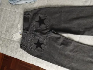 Pantalón Brownie Negro/Gris Talla...