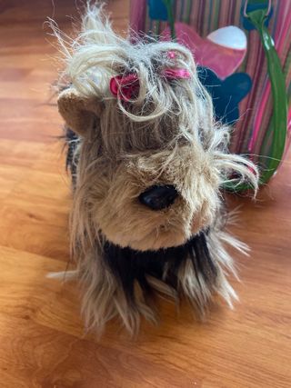 Peluche Perro con Bolso Rayas