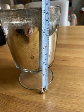 Copa vela plateado envejecido