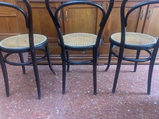 3 Sillas estilo Thonet Bistrot Madera
