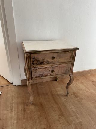 Mesita de noche vintage madera