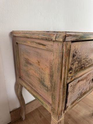 Mesita de noche vintage madera