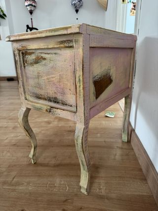 Mesita de noche vintage madera