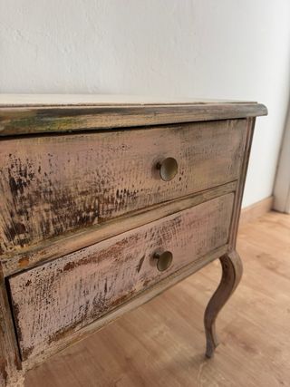 Mesita de noche vintage madera
