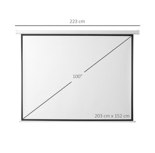 Proyector blanco con mando a distancia