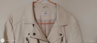 Chiodo ecopelle Only panna tg 46