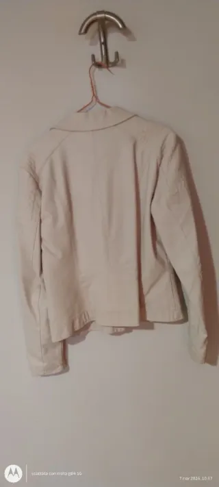 Chiodo ecopelle Only panna tg 46