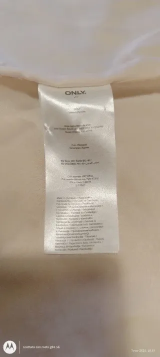 Chiodo ecopelle Only panna tg 46