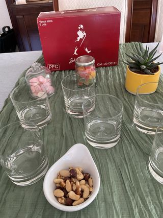 6 Vasos Whisky Johnnie Walker Bajos Cristal,