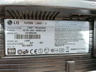 Monitor LG Flatron Wide Plata/Negro