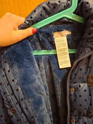 Abrigo niña azul lunares 12 años