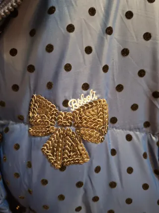 Abrigo niña azul lunares 12 años