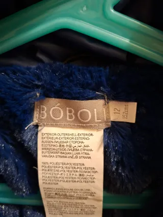 Abrigo niña azul lunares 12 años