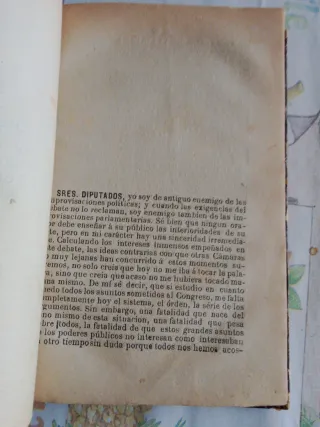 Libro antiguo - Discursos Congreso año 1876-77
