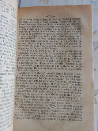 Libro antiguo - Discursos Congreso año 1876-77