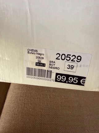 Botas de piel negras talla 39