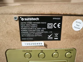 Radio Vintage Sunstech RPR4000 Marrón/Dorado
