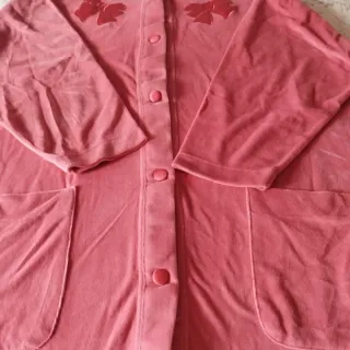 Bata fucsia de algodón nueva