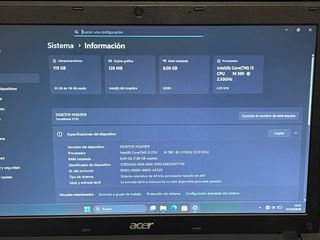 Portátil Acer TravelMate 8GB RAM 128GB SSD Windows