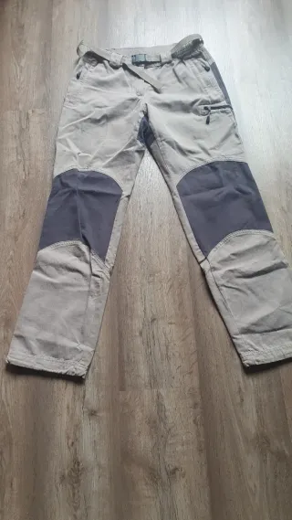 Pantalón deportivo mujer beige/gris