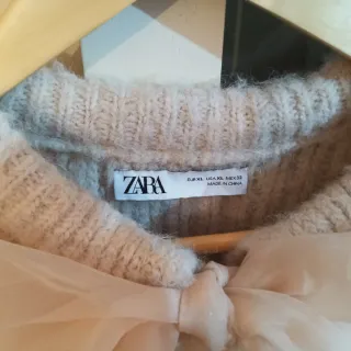 Chaqueta Zara peluche beige/rosa talla XL