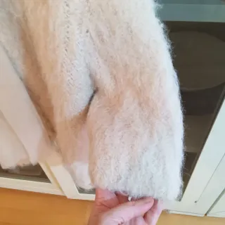 Chaqueta Zara peluche beige/rosa talla XL