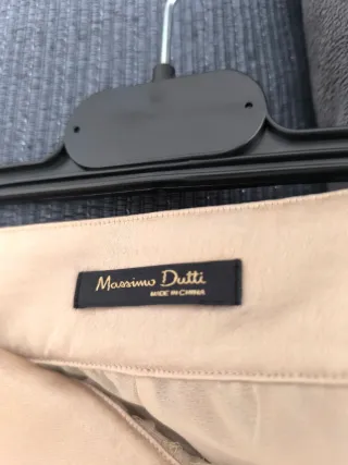 Falda larga plisada de raso Massimo Dutti T40