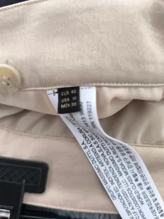 Falda larga plisada de raso Massimo Dutti T40