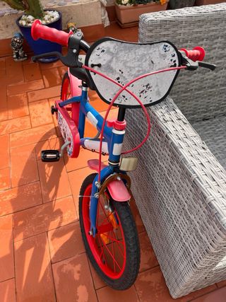 Bicicleta infantil 16 azul y roja