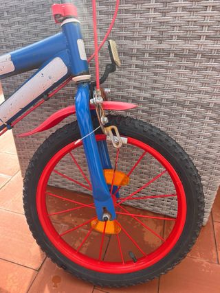 Bicicleta infantil 16 azul y roja
