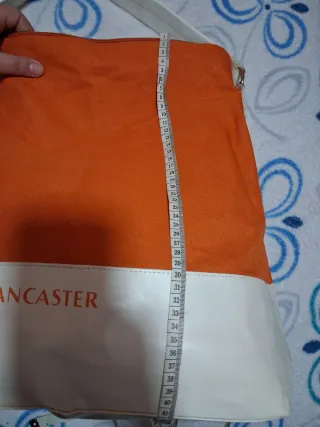 Bolso Lancaster Naranja y Blanco