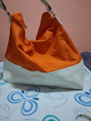 Bolso Lancaster Naranja y Blanco