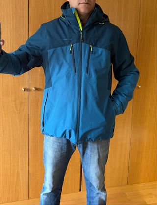 Abrigo (chubasquero) Quechua XL Azul/Verde Nuevo