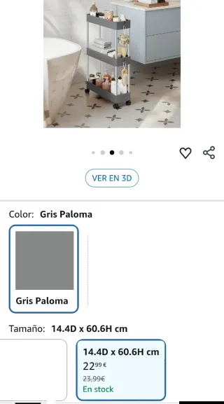 SONGMICS Carro de Almacenamiento de 3 Niveles