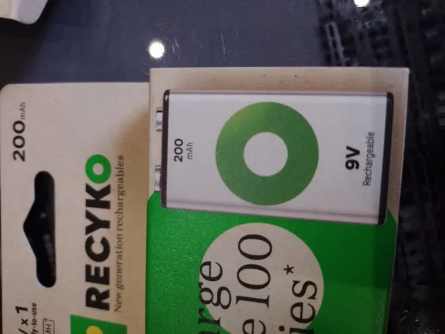 3 Pilas Recargables 9V 200mAh