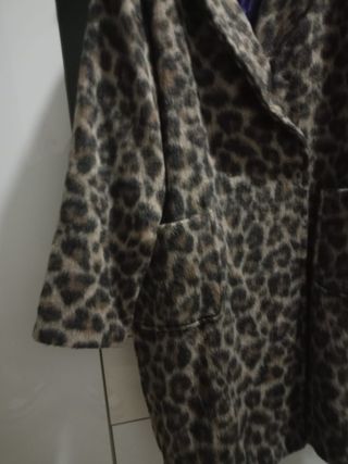 Cappotto Mango Maculato Donna Doppio Petto