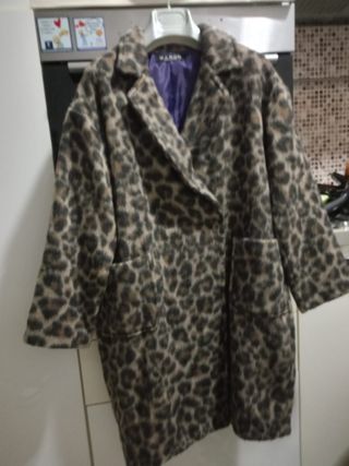 Cappotto Mango Maculato Donna Doppio Petto