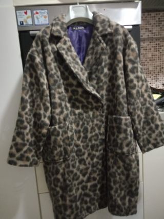 Cappotto Mango Maculato Donna Doppio Petto